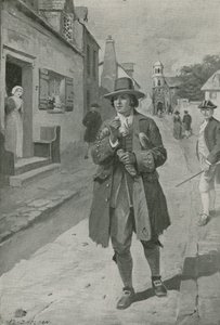 Benjamin Franklin Arriving in Philadelphia by Charles Mills Sheldon